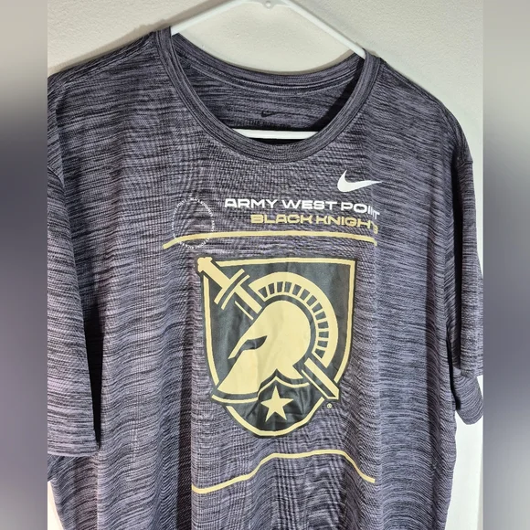 Men’s Army West Point Black Knights Nike Dri-fit Shirt Sz XL Marled Charcoal - Picture 4 of 10